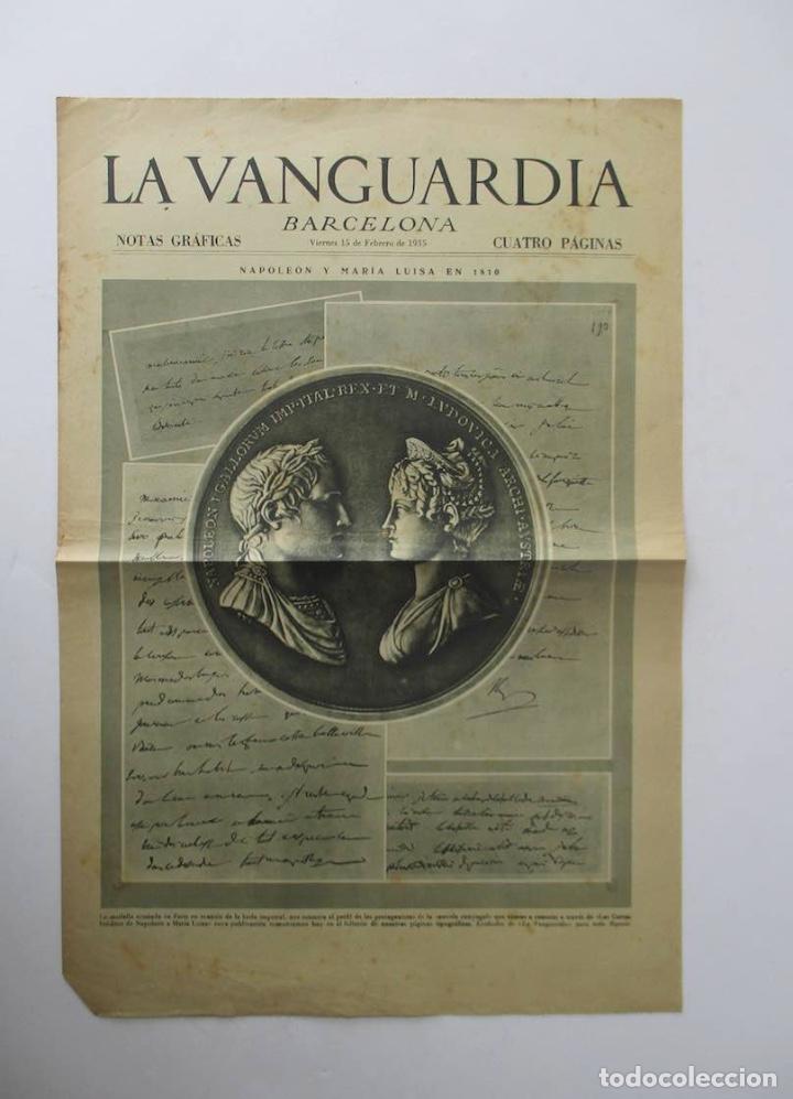 Collectionnisme de Revues et Journaux: LA VANGUARDIA-A&Ntilde;O 1935- NAPOLEON Y MARIA LUISA, EL DIRIGIBLE MAQCON SE HUNDE EN EL MAR...