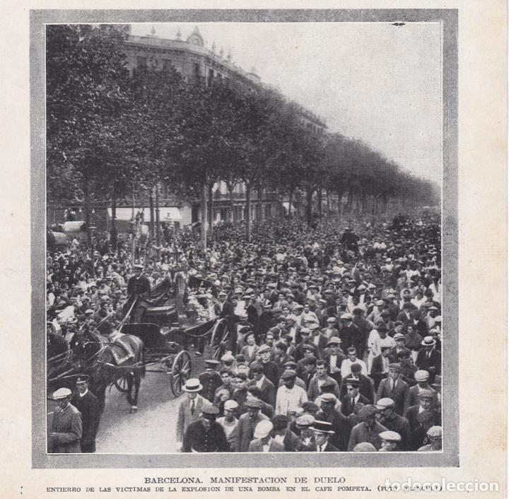 Coleccionismo de revistas y peri&oacute;dicos: * BARCELONA * Entierro v&iacute;ctimas explosi&oacute;n caf&eacute; Pompeya - 1920