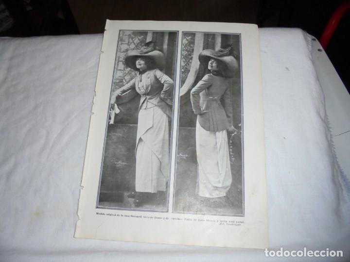 Collectionnisme de Revues et Journaux: MODA FEMENINA VESTIDOS SOMBREROS. HOJA DE REVISTA BLANCO Y NEGRO 1912