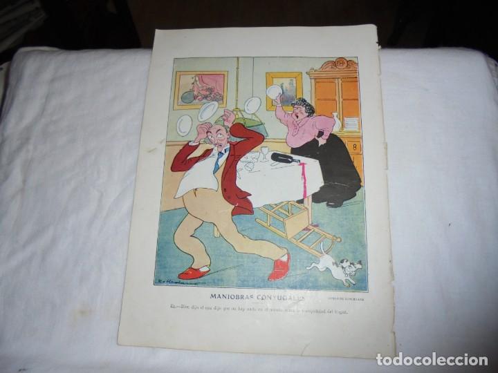 Coleccionismo de Revistas y Peri&oacute;dicos: MANIOBRAS CONYUGALES DIBUJO DE ROBLEDANO HOJA DE REVISTA BLANCO Y NEGRO 1912
