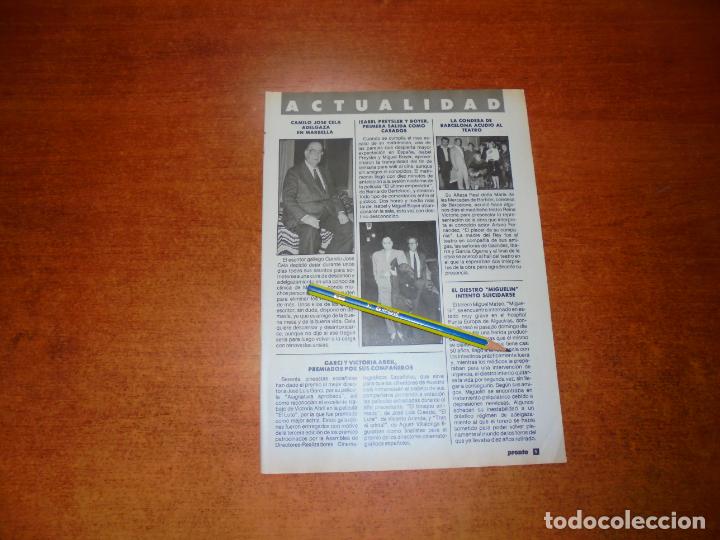 Coleccionismo de Revistas y Peri&oacute;dicos: CLIPPING 1988: CAMILO JOS&Eacute; CELA - ISABEL PREYSLER - CONDESA DE BARCELONA - CYBILL SHEPERD