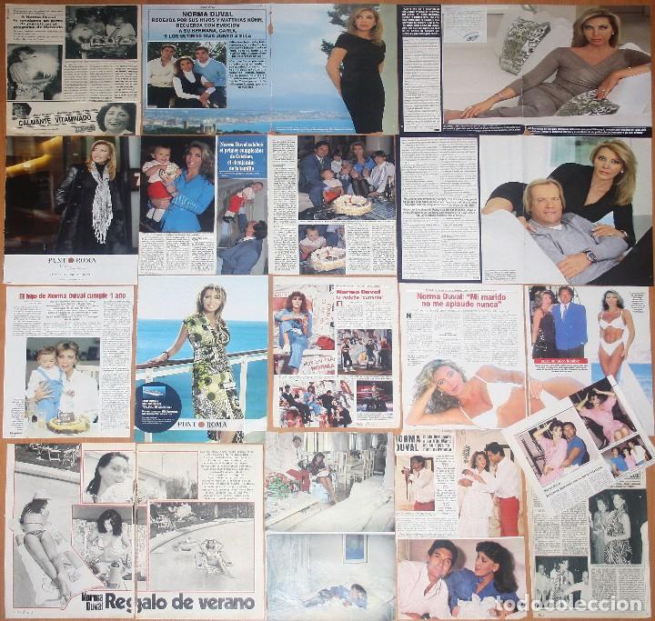 Coleccionismo de revistas y peri&oacute;dicos: NORMA DUVAL lote prensa 1980s/00s fotos sexy clippings revista spain actress