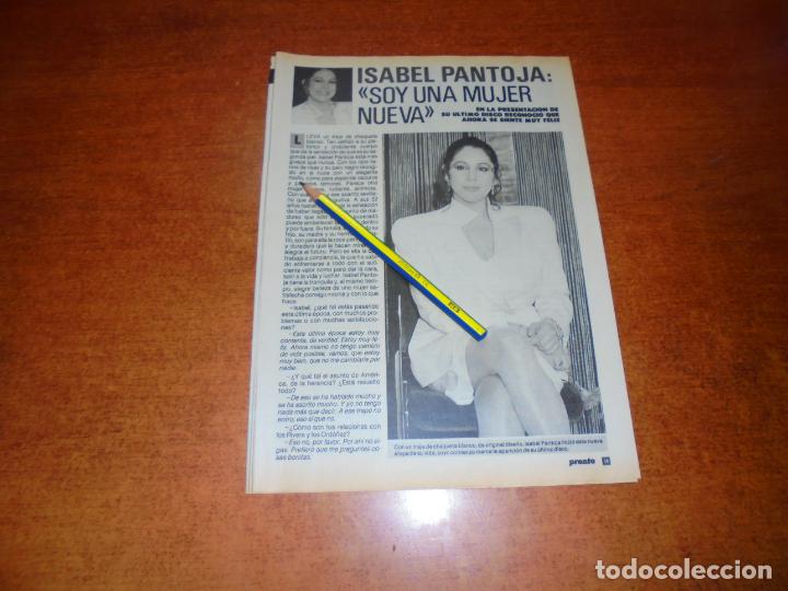 Coleccionismo de Revistas y Peri&oacute;dicos: CLIPPING 1988: ISABEL PANTOJA. ENTREVISTA Y LETRA DE SUS NUEVAS CANCIONES.