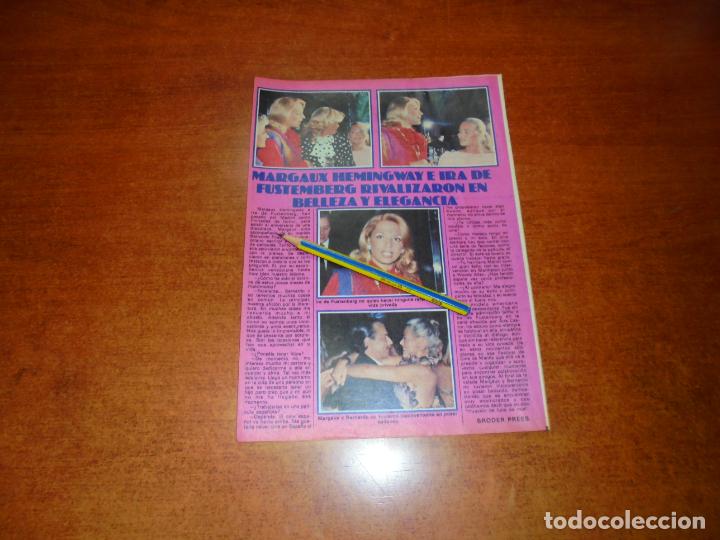 Coleccionismo de Revistas y Peri&oacute;dicos: CLIPPING 1980: MARGAUX HEMINGWAY - IRA DE FUSTEMBERG