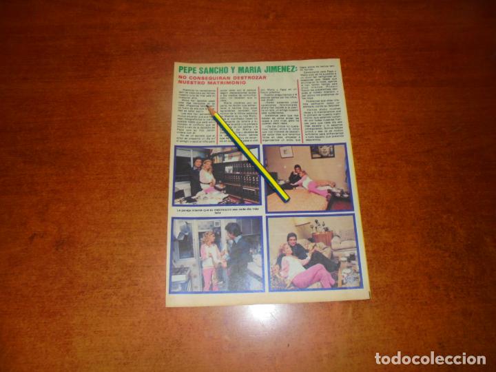 Coleccionismo de Revistas y Peri&oacute;dicos: CLIPPING 1980: PEPE SANCHO Y MAR&Iacute;A JIM&Eacute;NEZ