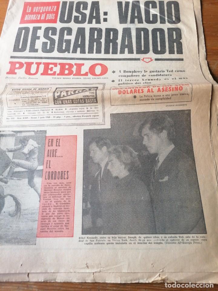 Collectionnisme de Revues et Journaux: Peri&oacute;dico Pueblo. N. 8949. 7 junio 1968