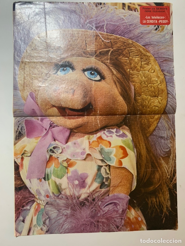 Coleccionismo de revistas y peri&oacute;dicos: P&oacute;ster de la revista semana los Tele&ntilde;ecos la cerdita Peggy