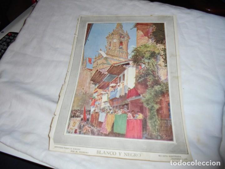Coleccionismo de Revistas y Peri&oacute;dicos: MIENTRAS PASA LA VIRGEN POR M.PEDRERO HOJA DE REVISTA BLANCO Y NEGRO 1912