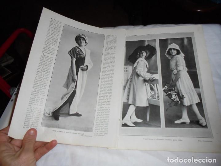 Sammeln von Zeitschriften und Zeitungen: MODA FEMENINA TRAJE DE BA&Ntilde;O,VESTIDOS DE NI&Ntilde;AS 2 HOJAS DE REVISTA BLANCO Y NEGRO 1912
