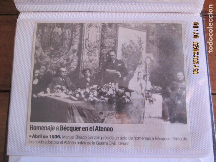 Coleccionismo de Revistas y Peri&oacute;dicos: RECORTE DE PERI&Oacute;DICO - SEVILLA - HOMENAJE A B&Eacute;CQUER EN EL ATENEO - A&Ntilde;O 1936.