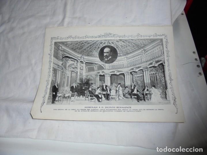 Coleccionismo de Revistas y Peri&oacute;dicos: HOMENAJE A JACINTO BENAVENTE HOJA DE REVISTA BLANCO Y NEGRO 1912