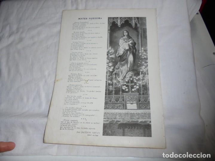 Coleccionismo de Revistas y Peri&oacute;dicos: MATER PURISIMA POR JOSE JACKSON VEYAN.DIBUJO DE ESPI HOJA DE REVISTA BLANCO Y NEGRO 1912