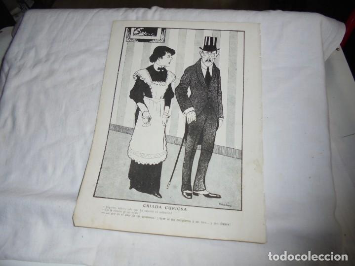 Coleccionismo de Revistas y Peri&oacute;dicos: CRIADA CURIOSA POR MANCHON HOJA DE REVISTA BLANCO Y NEGRO 1912