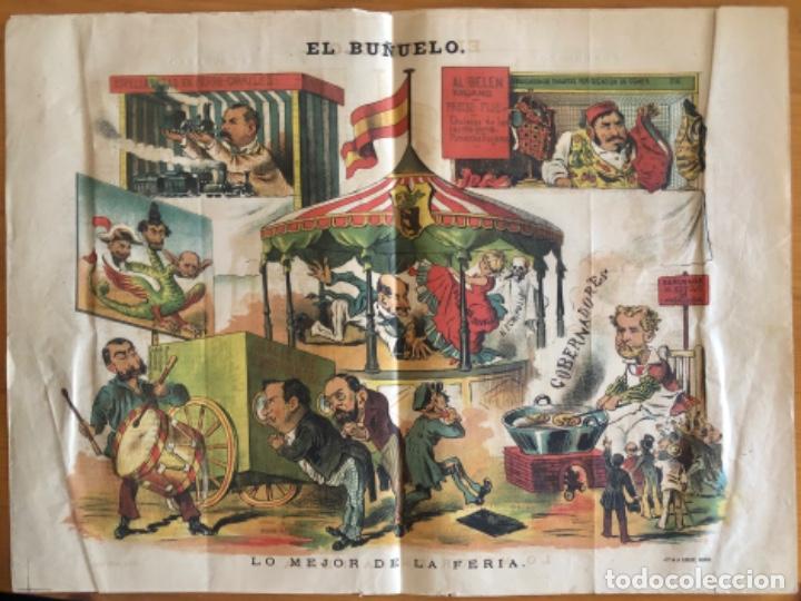 Collection Magazines and Newspapers: EL BU&Ntilde;UELO- SAINETE POLITICO- LITOGRAFIA COLOR- A&Ntilde;O I N&ordm; 9 MADRID 1880