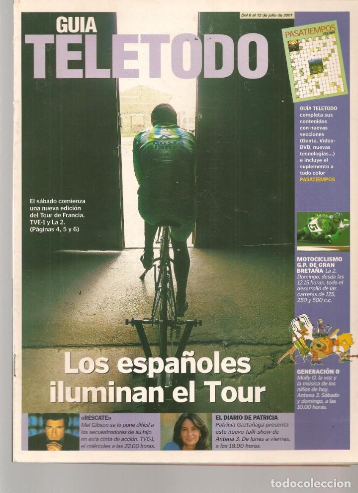 Coleccionismo de Revistas y Peri&oacute;dicos: GU&Iacute;A TELETODO. EL TUR. CARMEN SEVILLA, SARA MONTIEL, CONCHA VELASCO, LINA MORGAN. 6/7/2001. (ST/P)