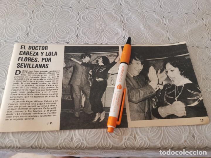 Coleccionismo de revistas y peri&oacute;dicos: EL DOCTOR CABEZA Y LOLA FLORES POR SEVILLANAS RECORTE REVISTA 1981
