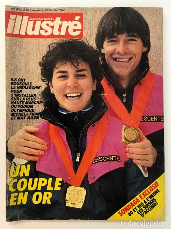 Coleccionismo de Revistas y Peri&oacute;dicos: Revista illustr&eacute; avec t&eacute;l&eacute; Hebdo &ndash; n&ordm; 8 &ndash; 1984 - Michela Figini et Max Julen un couple en or
