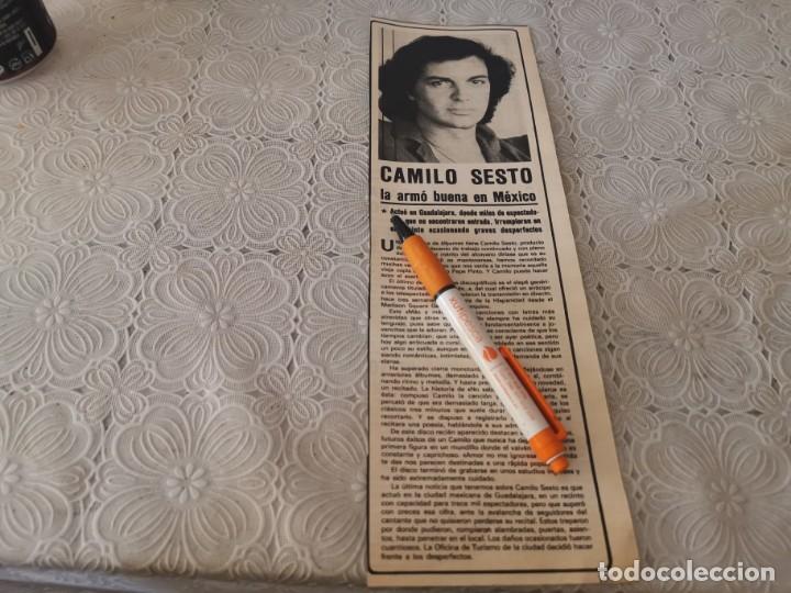 Coleccionismo de revistas y peri&oacute;dicos: CAMILO SESTO LA ARMO BUENA EN M&Eacute;XICO RECORTE REVISTA 1981