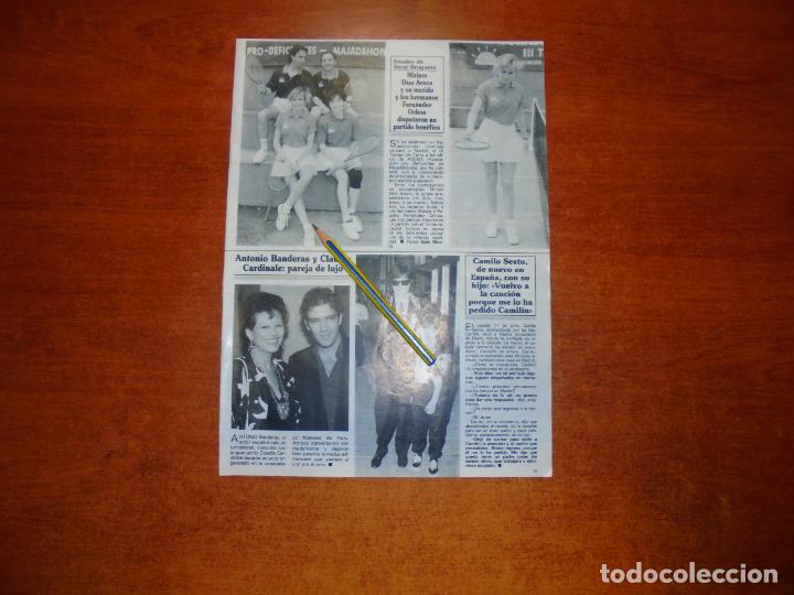 Coleccionismo de revistas y peri&oacute;dicos: CLIPPING 1993: CAMILO SESTO- ANTONIO BANDERAS, CLAUDIA CARDINALE- MIRAM D&Iacute;AZ AROCA, HNOS. FDEZ OCHOA