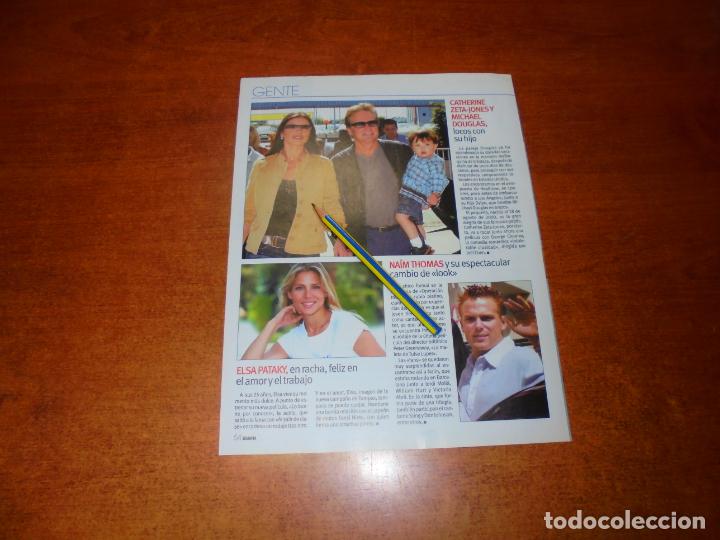 Collezionismo di Riviste e Giornali: CLIPPING 2002: NA&Iacute;M THOMAS - ELSA PATAKY - CATHERINE ZETA-JONES Y MICHAEL DOUGLAS