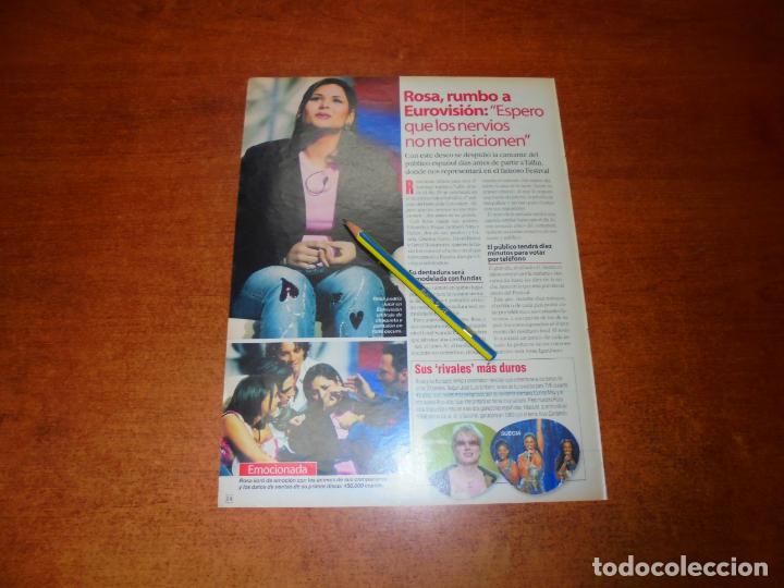 Coleccionismo de Revistas y Peri&oacute;dicos: CLIPPING 2002: ROSA DE O.T. RUMBO A EUROVISI&Oacute;N