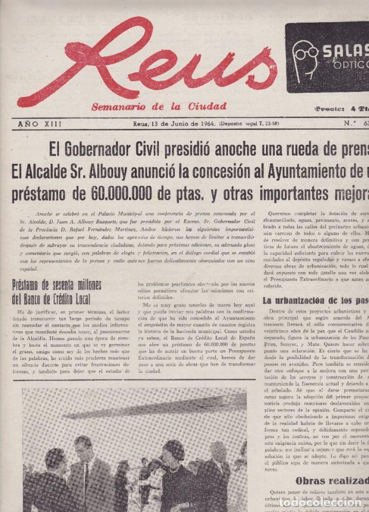 Collezionismo di Riviste e Giornali: Semanario de Reus visitas Reyes 1964