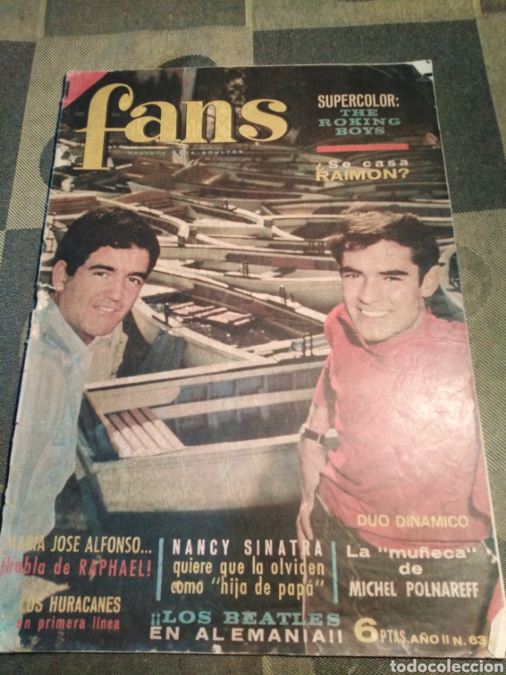 Coleccionismo de Revistas y Peri&oacute;dicos: FANS-REVISTA PARA ADULTOS,A&Ntilde;O II,N&deg;63,1966,DUO DIN&Aacute;MICO,&iquest;SE CASA RAIMON?LOS HURACANES,LOS BEATLES EN