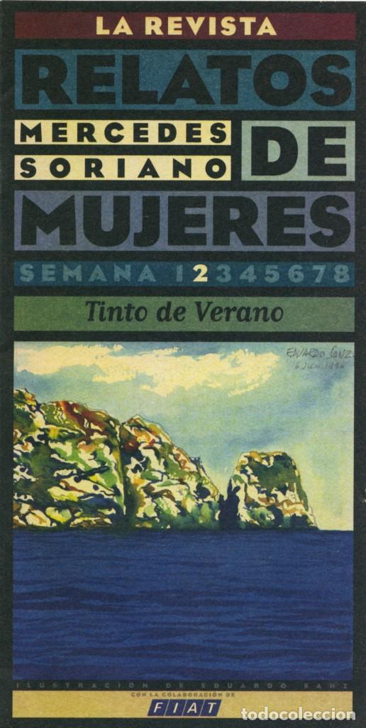 Coleccionismo de Revistas y Peri&oacute;dicos: LA REVISTA. RELATOS DE MUJERES.MERCEDES SORIANO. SEMANA 2. TINTO DE VERANO. 1996. Pp. 15