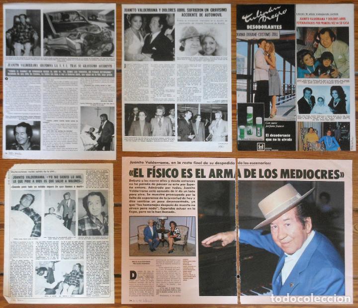 Coleccionismo de Revistas y Peri&oacute;dicos: JUANITO VALDERRAMA lote prensa 1970s/90s spanish clippings copla revista cancion espa&ntilde;ola
