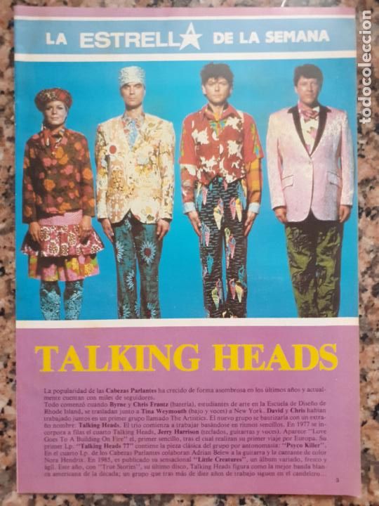 Coleccionismo de Revistas y Peri&oacute;dicos: TALKING HEADS