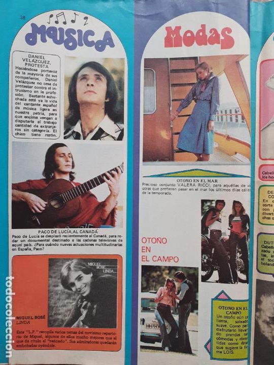 Coleccionismo de Revistas y Peri&oacute;dicos: DANIEL V ELAZQUEZ MIGUEL BOSE PACO DE LUCIA