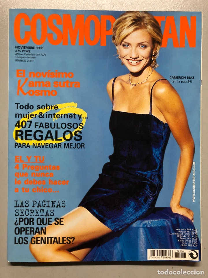 Collectionnisme de Revues et Journaux: COSMPOLITAN N&deg; 11 (1998). PORTADA CAMERON D&Iacute;AZ, NATALIE IMBRIGLIA, ERNESTO ALTERIO,...