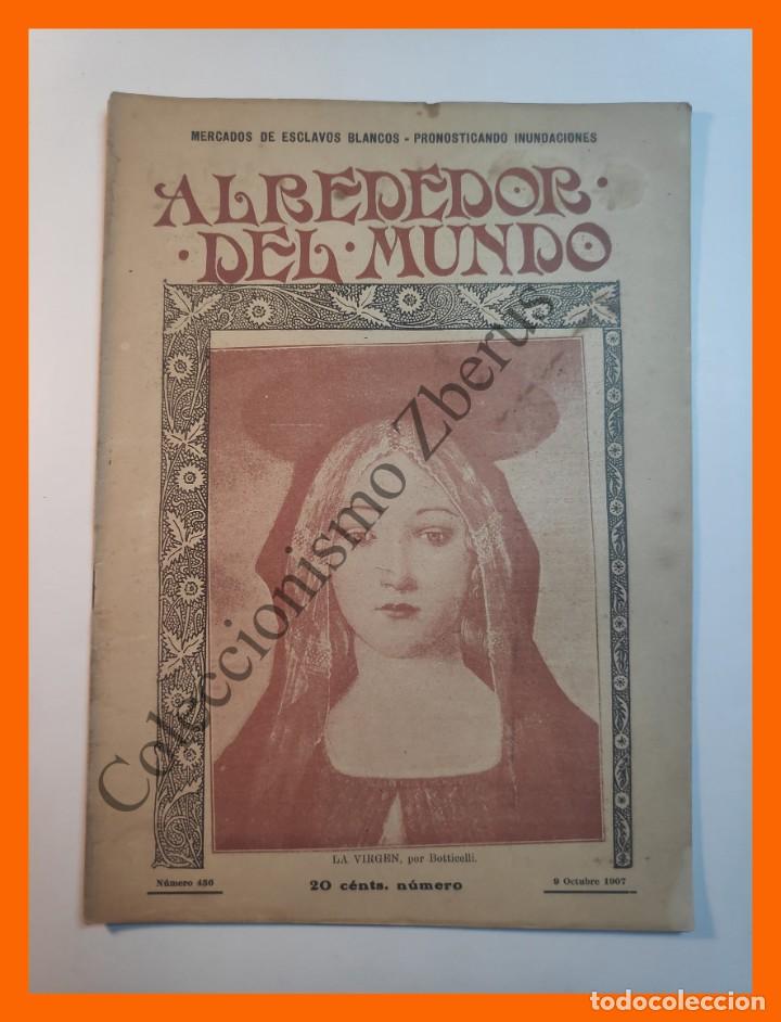 Coleccionismo de Revistas y Peri&oacute;dicos: Alrededor del Mundo n&ordm;436 9 Oct 1907 - Mercado de Esclavos Blancos; Traga Sables; Caballo famoso
