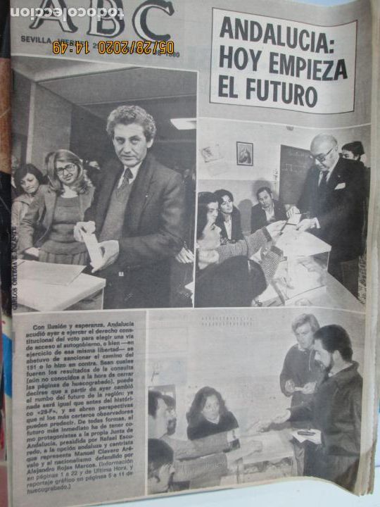 Coleccionismo de Revistas y Peri&oacute;dicos: ABC DIARIO 29-FEBRERO-1980 - ANDALUCIA : HOY EMPIEZA EL FUTURO