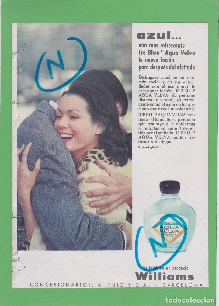 Sammeln von Zeitschriften und Zeitungen: PUBLICIDAD T 1961. ANUNCIO ICE BLUE AQUA VELVA. WILLIAMS - BRANDY VETERANO. OSBORNE (REVERSO)