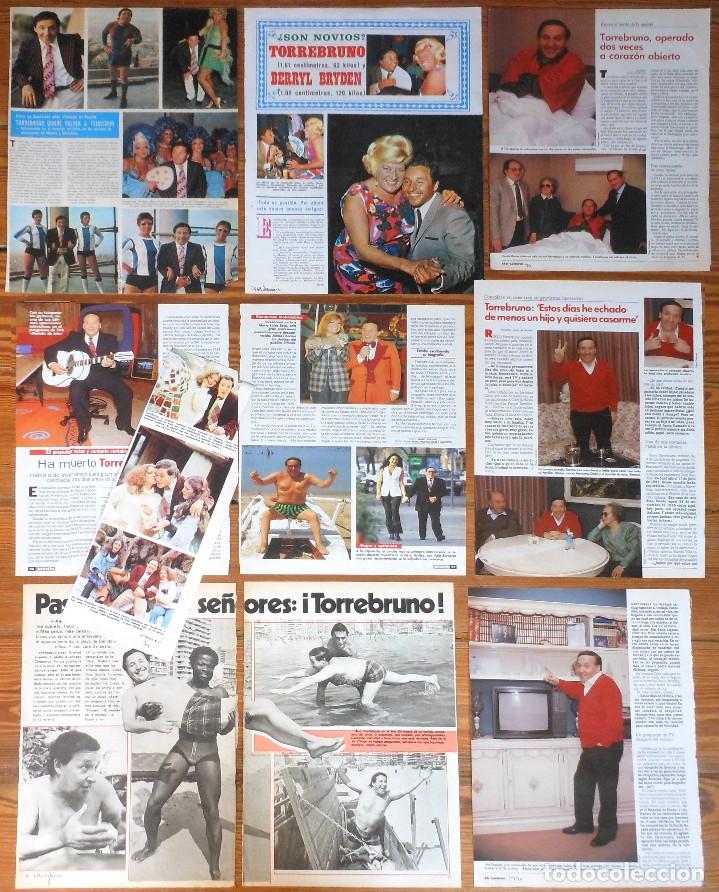 Coleccionismo de Revistas y Peri&oacute;dicos: TORREBRUNO lote prensa 1960s/90s photos magazine italian singer clippings revista