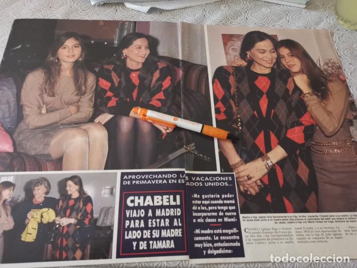 Coleccionismo de Revistas y Peri&oacute;dicos: CHABELI IGLESIAS Y ISABEL PREYSLER RECORTE REVISTA 3 PAGINAS 1989