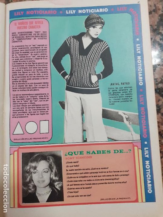 Coleccionismo de Revistas y Peri&oacute;dicos: romy schneider