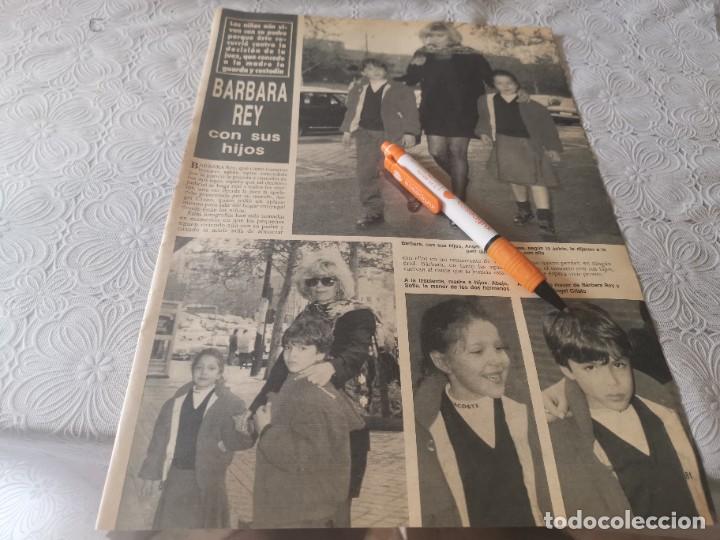 Coleccionismo de revistas y peri&oacute;dicos: BARBARA REY CON SUS HIJOS RECORTE REVISTA 1989
