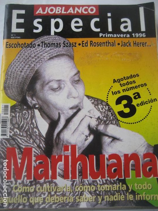 Collectionnisme de Revues et Journaux: Ajoblanco. N&ordm; 1 . Especial Marihuana. 1996.