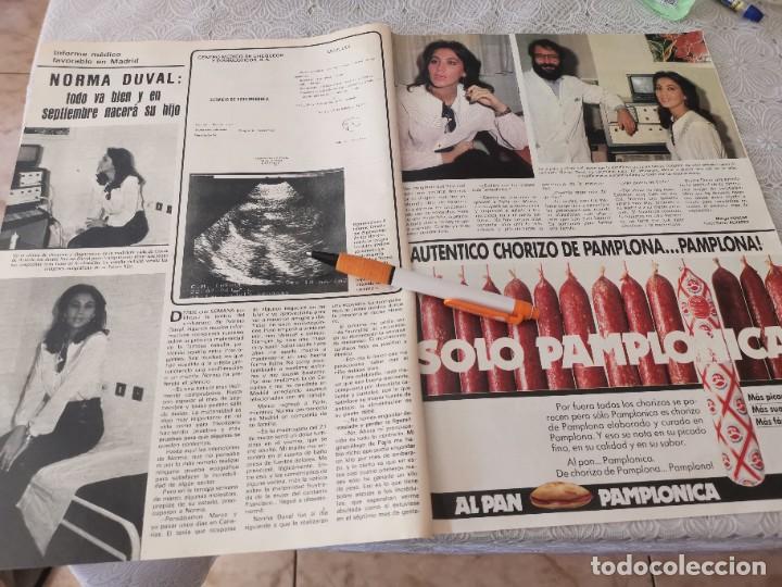 Coleccionismo de revistas y peri&oacute;dicos: NORMA DUVAL ESPERA UN HIJO REVERSO CARMEN LOLITA Y LOLA FLORES RECORTE REVISTA 1976