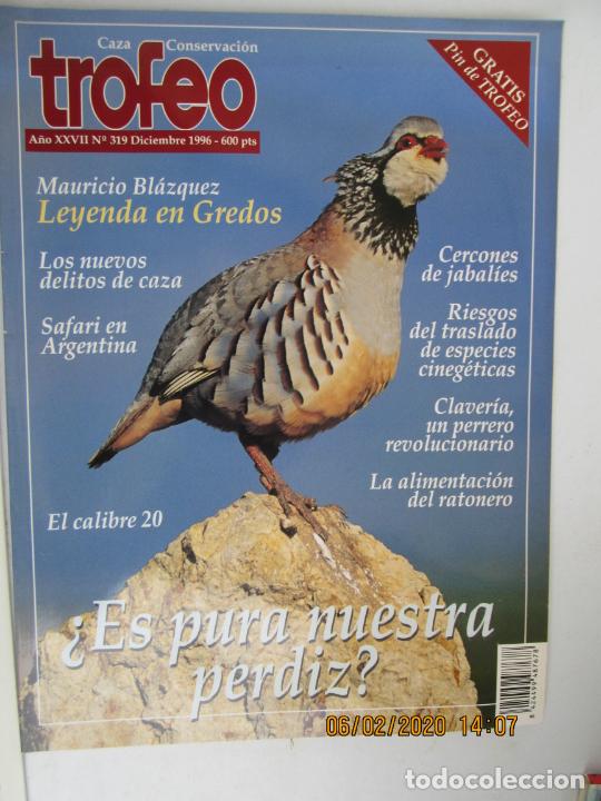 Coleccionismo de Revistas y Peri&oacute;dicos: REVISTA TROFEO N&ordm; 319 - DICIEMBRE 1996 - LEYENDA EN GREDOS, JABALIES, LA PERDIZ...