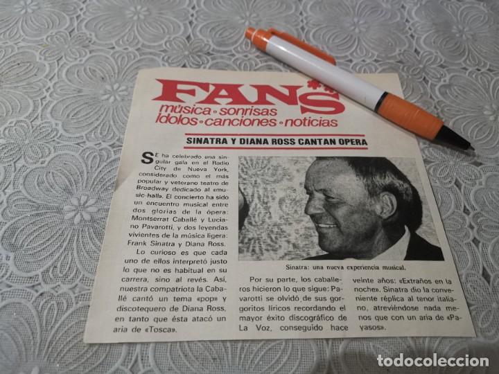 Coleccionismo de Revistas y Peri&oacute;dicos: SINATRA Y DIANA ROSS CANTAN OPERA RECORTE REVISTA 1976