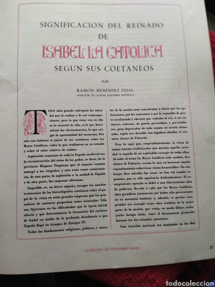 Coleccionismo de Revistas y Periódicos: Centenario de Isabel la Católica y otros temas Mundo Hispánico 1951 - Foto 1 - 207276686