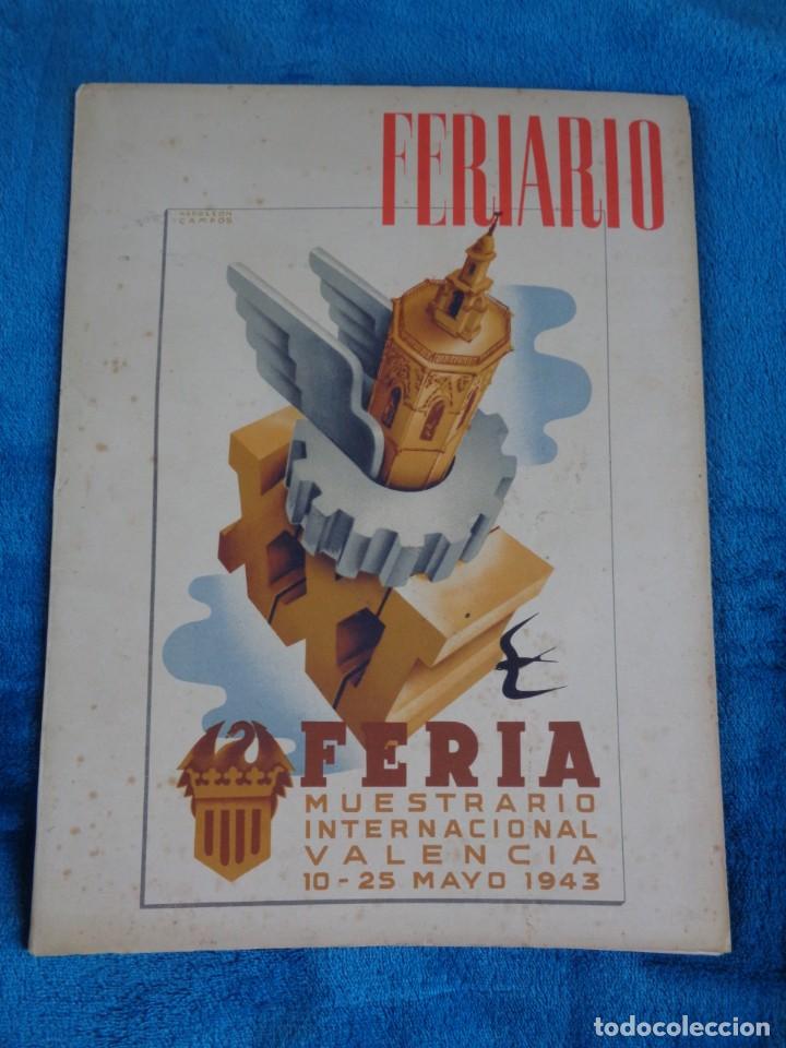 Coleccionismo de Revistas y Peri&oacute;dicos: REVISTA FERIARIO INTERNACIONAL VALENCIA 1943 - RENFE - TAPICES - CERAMICA - ARTESANIA VALENCIANA