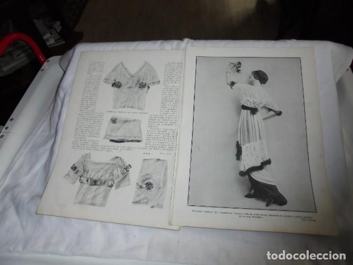 Coleccionismo de Revistas y Peri&oacute;dicos: MODA FEMENINA MODELOS DE ROPA BLANCA 2 HOJAS DE REVISTA BLANCO Y NEGRO 1912