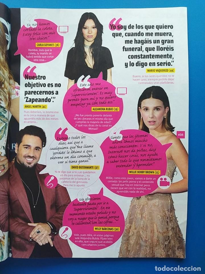 Coleccionismo de Revistas y Peri&oacute;dicos: DAVID BUSTAMANTE+MILLIE BOBBY BROWN+TERELU-MARIA TERESA CAMPOS+RAFA MORA+JORGE JAVIER VAZQUEZ