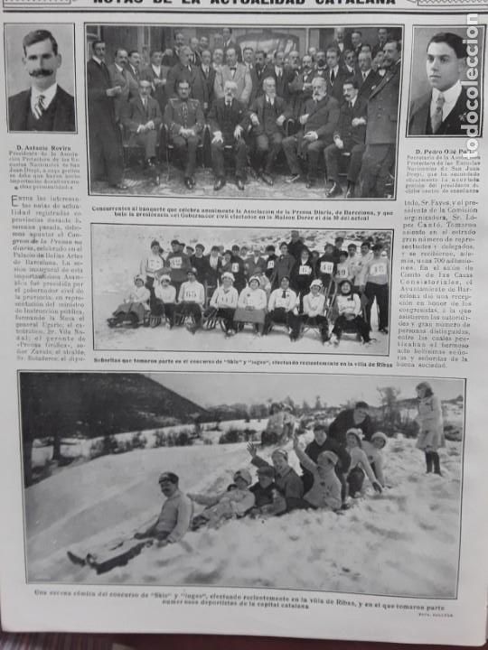 Collezionismo di Riviste e Giornali: RIBAS FRESER SKIS LUGES DESTROZOS TEMPORAL MELILLA DIQUE ESPALDON REVISTA A&Ntilde;O 1915