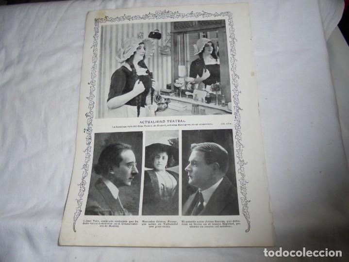 Coleccionismo de revistas y peri&oacute;dicos: TEATRO SRTA BELENGUER,MERCEDES GOMEZ,TELMO VELA,JAIME BORRAS HOJA DE REVISTA BLANCO Y NEGRO 1912