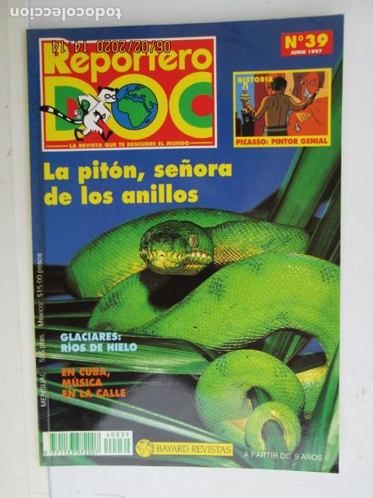 Coleccionismo de revistas y peri&oacute;dicos: REPORTERO DOC N&ordm; 39 , JUNIO 1997 - LA PITON , SE&Ntilde;ORA DE LOS ANILLOS